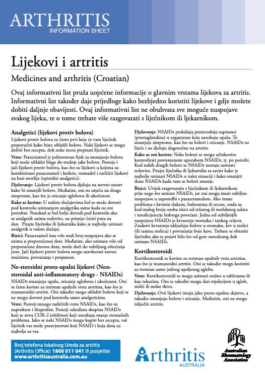 info-sheet-translated-croatian-medicines-arthritis