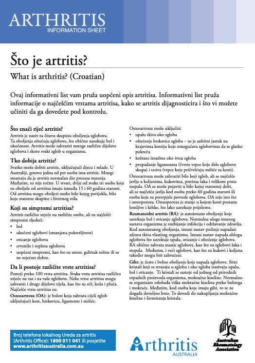 info-sheet-translated-croatian-what-is-arthritis