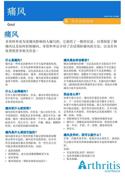 info-sheet-translated-mandarin-gout
