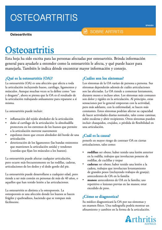 info-sheet-translated-spanish-osteoarthritis-oa