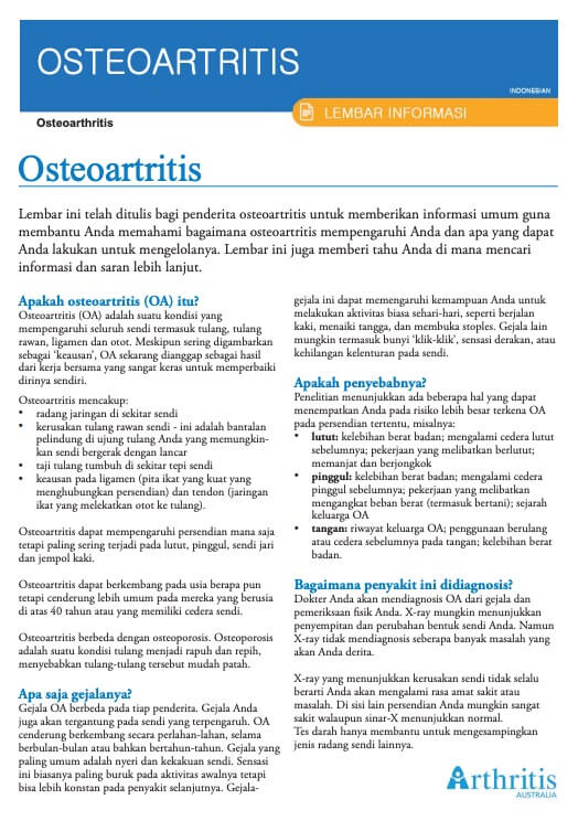 info-sheet-trasnlated-indonesian-osteoarthritis