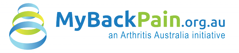 Mybackpain logo athritis australia