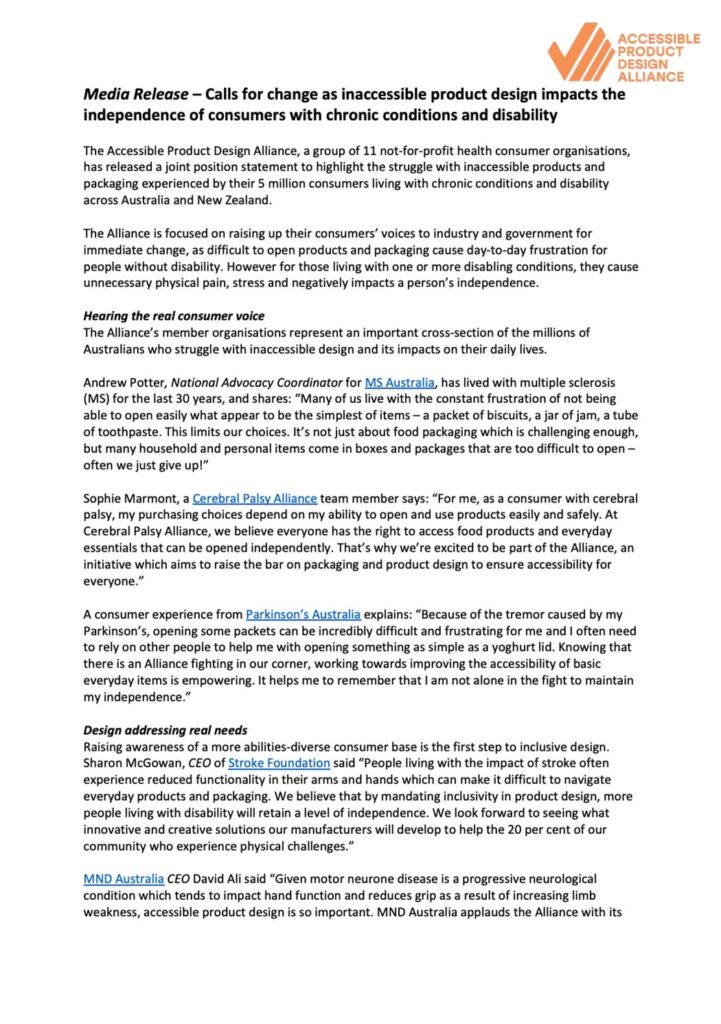 Alliance position statement