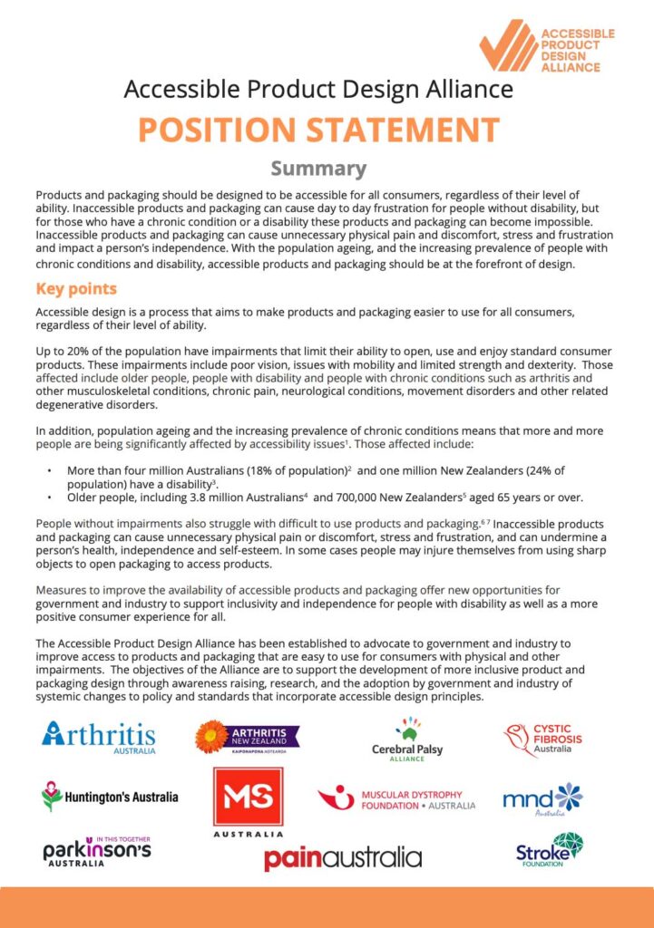 Position statement one page version